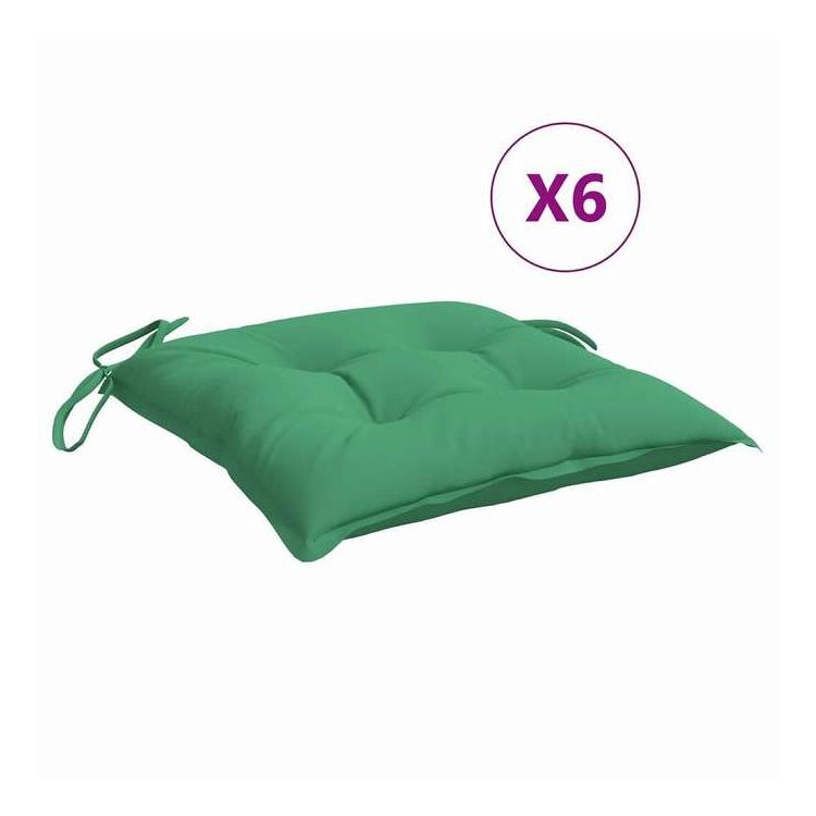 vidaXL チェアクッション 6点 グリーン 40x40x7cm オックスフォードファブリック ホーム&ガーデン デコレーション チェア・ソファクッション(代引不可)【送料無料】