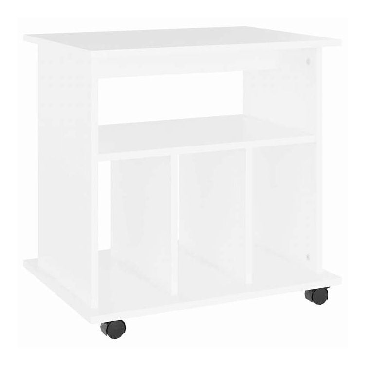vidaXL ローリングキャビネット ホワイト 60x45x60 cm エンジニアードウッド 家具 キャビネット&収納 収納キャビネット・ロッカー(代引不可)【送料無料】