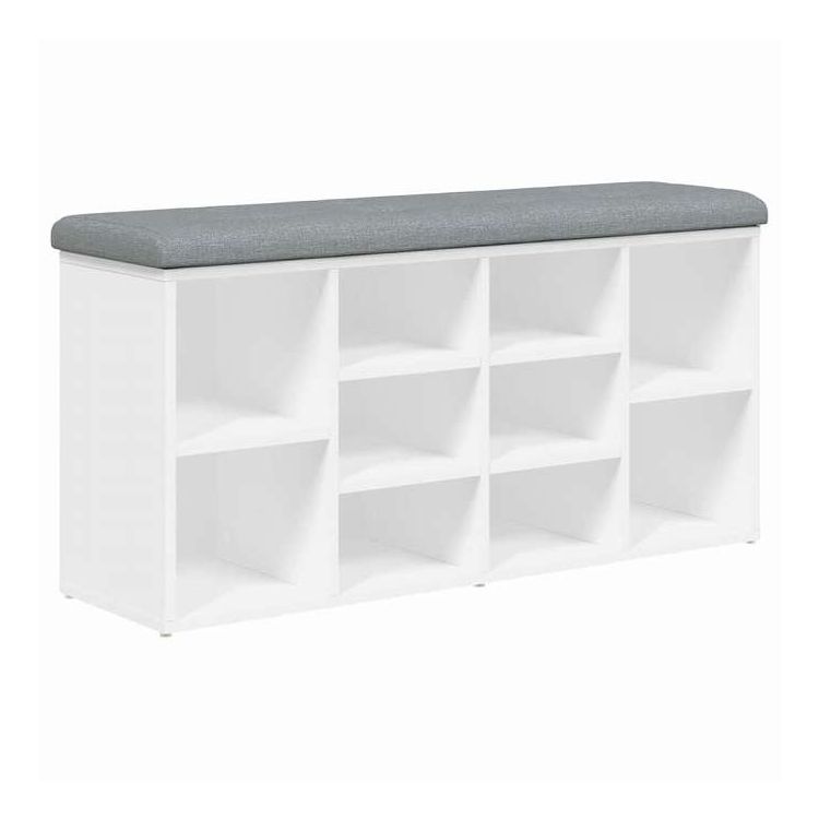 vidaXL シューベンチ ホワイト 102x32x50 cm エンジニアードウッド 家具 ベンチ 倉庫・通路用ベンチ(代引不可)【送料無料】