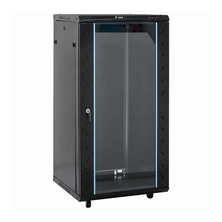 vidaXL 22U ネットワークキャビネット スイベル脚付き 19インチ IP20 60x60x120 cm 電子機器 電化機器用アクセサリ パソコンコンポーネント ストレージデバイス ネットワーク収納システム(代引不可)【送料無料】