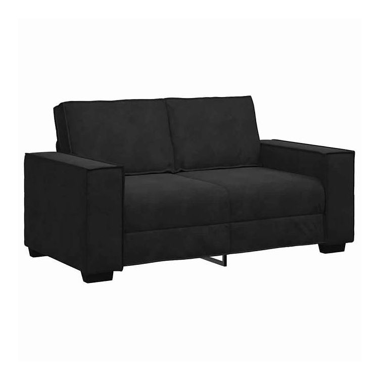 vidaXL 2人掛けソファ ブラック 160x78x84 cm ベルベット 家具 ソファ(代引不可)【送料無料】
