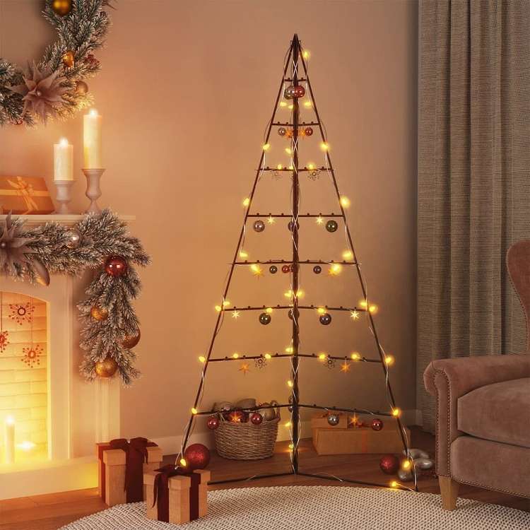 vidaXL 金属製クリスマスツリー デコレーション用 ブラック 180cmホーム&ガーデン デコレーション シーズン&ホリデーデコレーション クリスマスツリー(代引不可)
