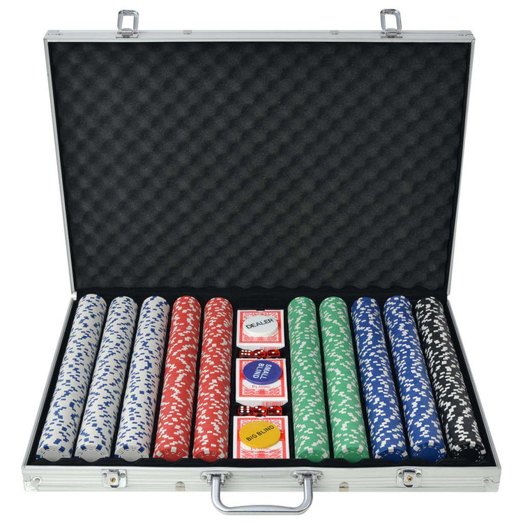 vidaXL ポーカーセット チップ1000枚 アルミおもちゃ&ゲームゲームポーカーチップ&セット(代引不可)
