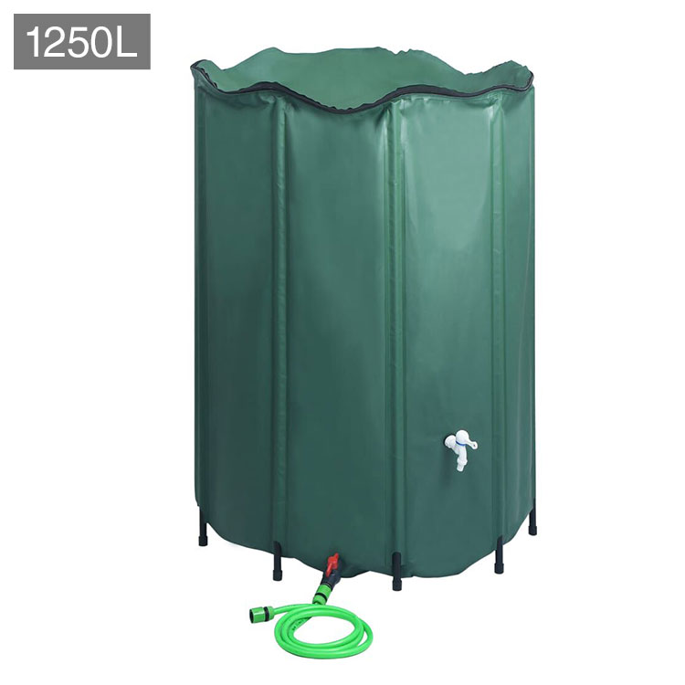 vidaXL 折りたたみ式 雨水タンク 蛇口付き 1250Lホーム&ガーデン芝&ガーデン水やり&灌漑(代引不可)