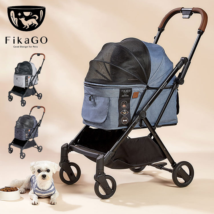 compet FikaGO フィカゴー FREE TO GO ペットカート 折りたたみ 折り畳み 軽量 コンパクト 後輪ロック ペット用 カート キャリー バギー 犬用 猫用 フリートゥーゴー コンビ コムペット【ポイント10倍】【送料無料】｜リコメン堂ペット館