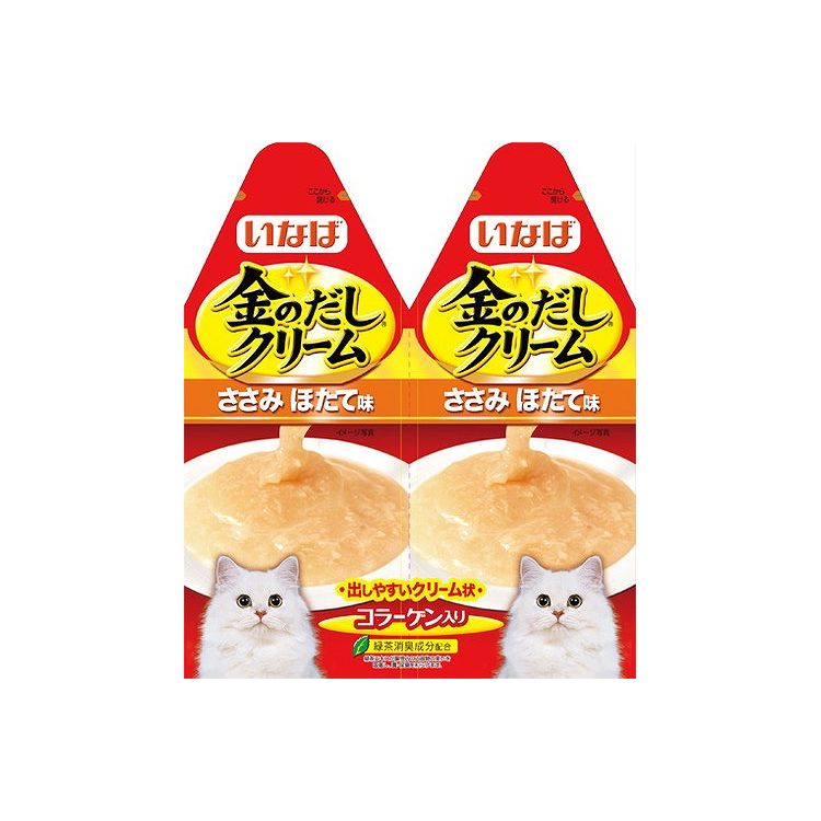 【48個セット】 いなば 金のだしクリーム ささみ ほたて味 60g (30g×2) x48【送料無料】