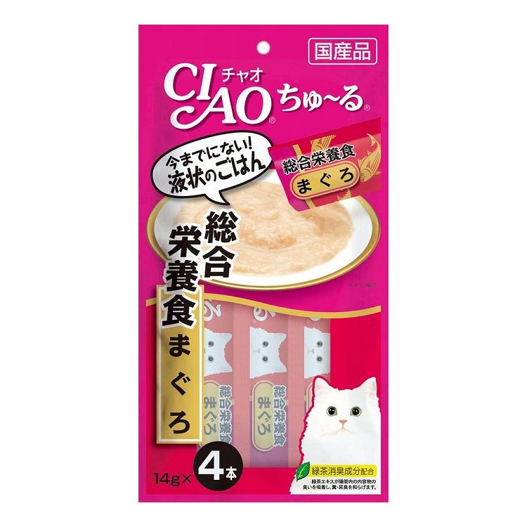 【24個セット】 CIAO ちゅ~る 総合栄養食 まぐろ 14g×4本 x24【送料無料】