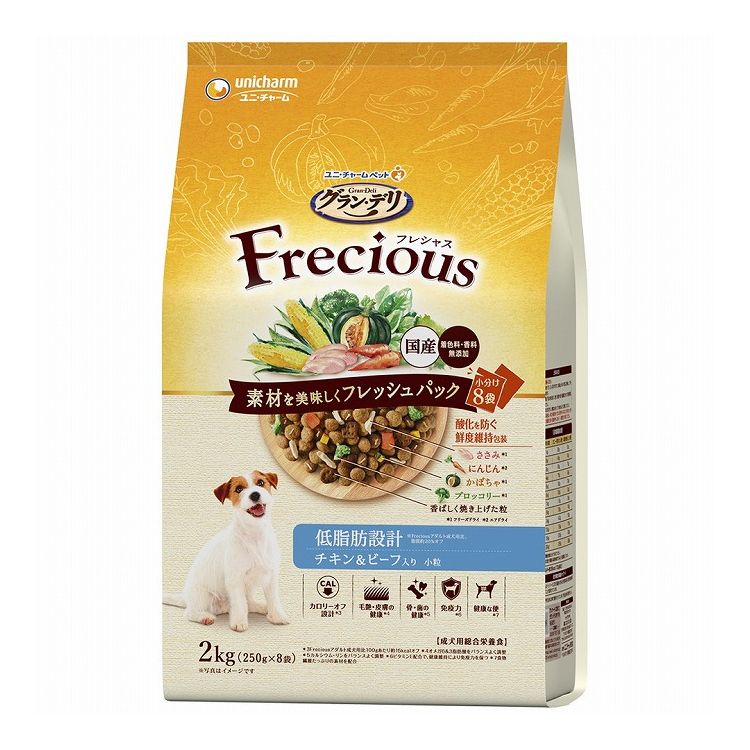 【4個セット】 ユニチャーム グラン・デリ フレシャス アダルト成犬用 低脂肪設計 チキン&ビーフ入り 2kg【送料無料】｜リコメン堂ペット館