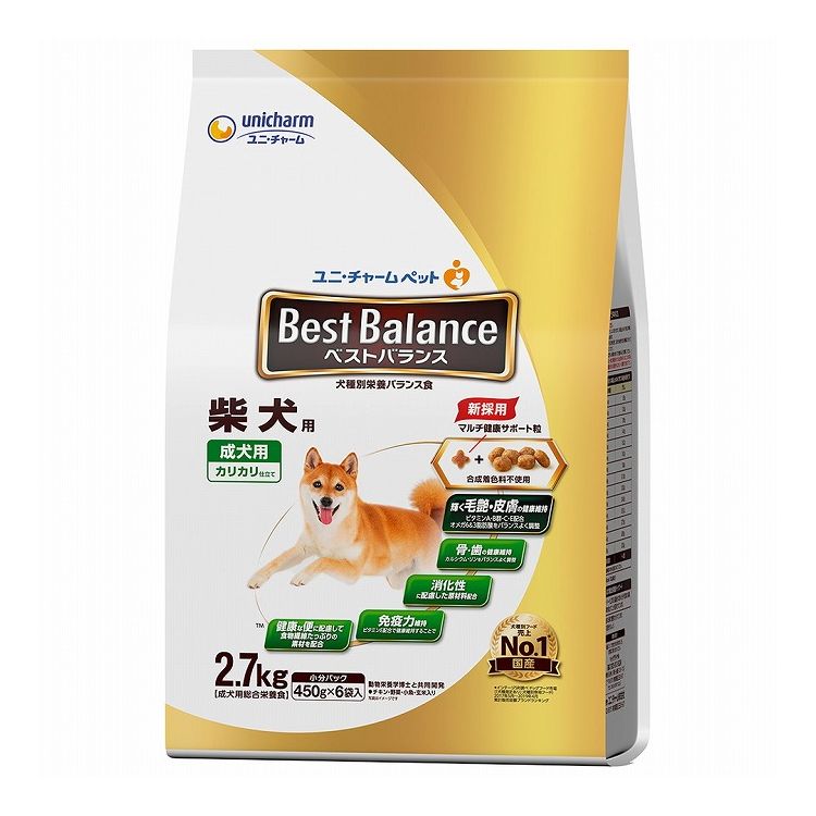 【4個セット】 ユニチャーム ベストバランス カリカリ仕立て 柴犬用 2.7kg【送料無料】 4,536円