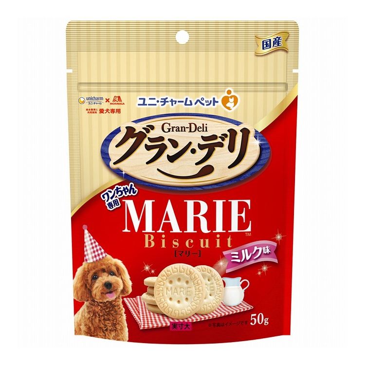 【24個セット】 ユニチャーム グラン・デリ ワンちゃん専用マリービスケット ミルク味 50g【送料無料】 5,257円