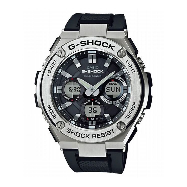 【国内正規品】 G-SHOCK Gショック GST-W110-1AJF カシオ CASIO ジーショック メンズ アナログ シルバー 20気圧防水 無機ガラス 樹脂ベルト【送料無料】｜リコメン堂スポーツ館