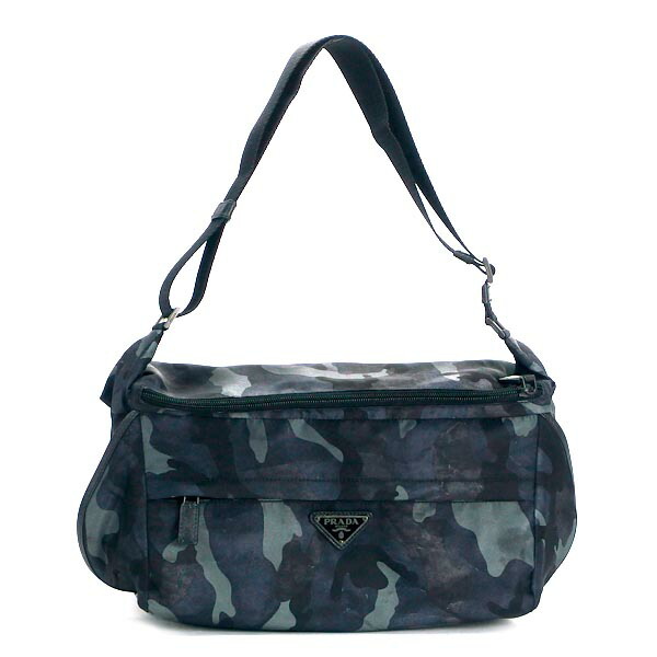 Prada Belt Bag Tessuto Camouflage Va0991 Bleu Kh Br