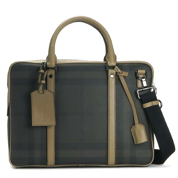 Burberry Briefcase Business Bag Ml Sm Newburg Msm Dark Chino Be Db