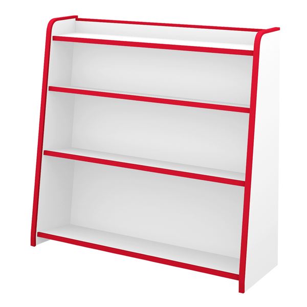 知育家具 EVAキッズシリーズ ほんだな 幅93.3cm レッド 【完成品】 (代引不可)