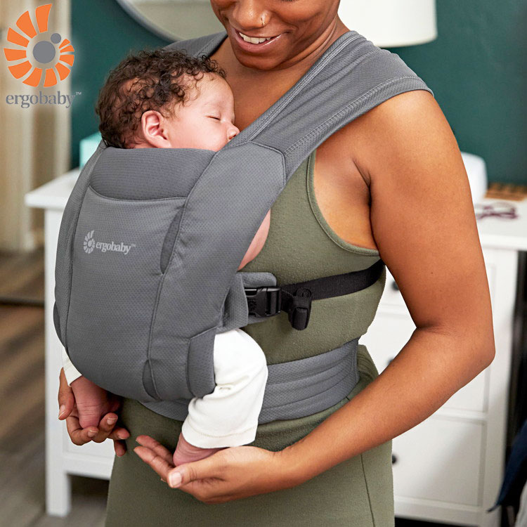 Ergobaby EBC EMBRACE Soft Air ウォッシュドブラック 抱っこひも エルゴベビー 新生児 エンブレース ソフトエア 抱っこ紐 ベビーキャリア エルゴ ベビー キャリア ベビーグッズ プレゼント【送料無料】|リコメン堂ファッション館