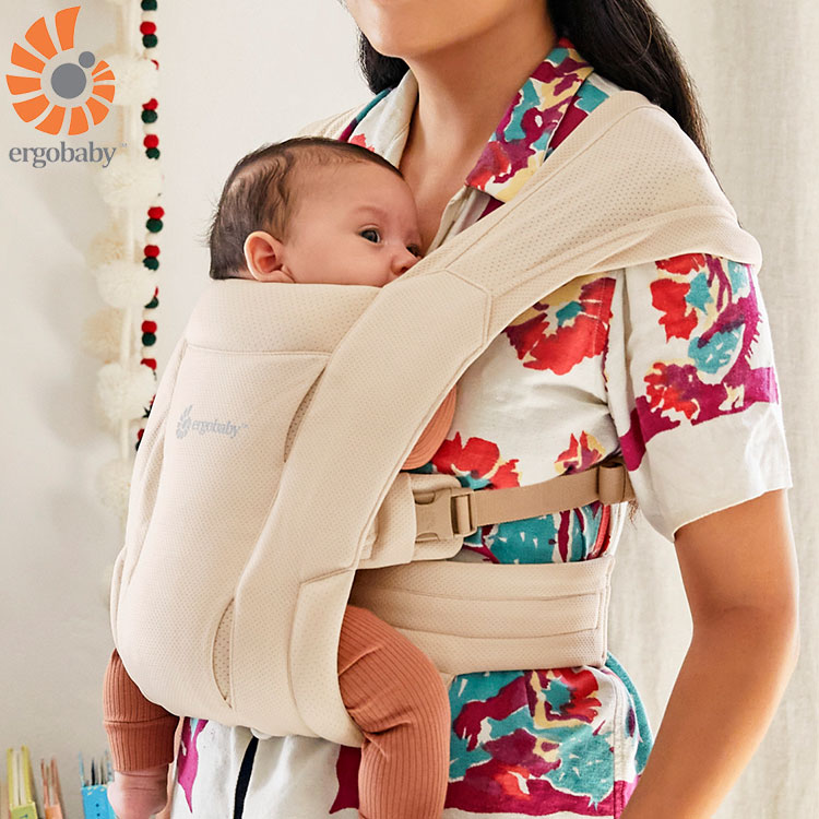Ergobaby EBC EMBRACE Soft Air クリーム 抱っこひも エルゴベビー 新生児 エンブレース ソフトエア 抱っこ紐 ベビーキャリア エルゴ ベビー キャリア ベビーグッズ プレゼント ギフト 出産祝い【送料無料】｜リコメン堂ファッション館