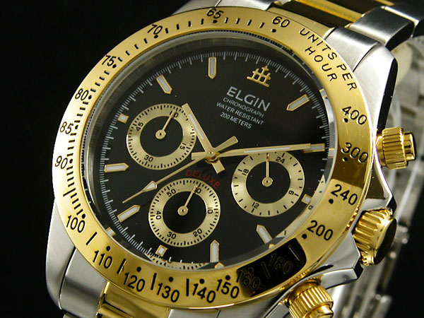 時間指定不可 エルジン Elgin 腕時計 クロノグラフ メンズ Fk1059tg B リコメン堂ファッション館 25 Off Panyileukan Bandung Go Id