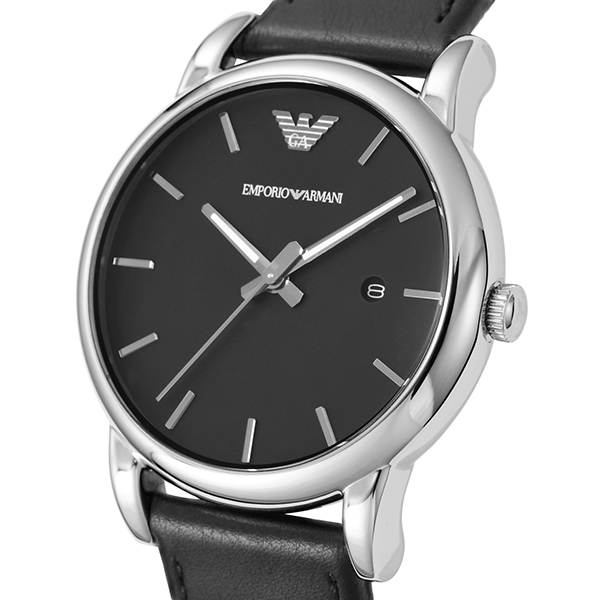 armani black stainless steel watch