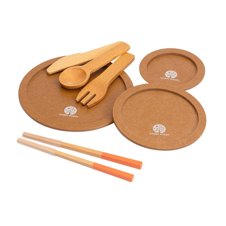 ウッディプッディ はじめてのおままごと 食器7点セット WOODYPUDDY 木のおままごと 木製 食材 マグネット 出産祝い G05-1197