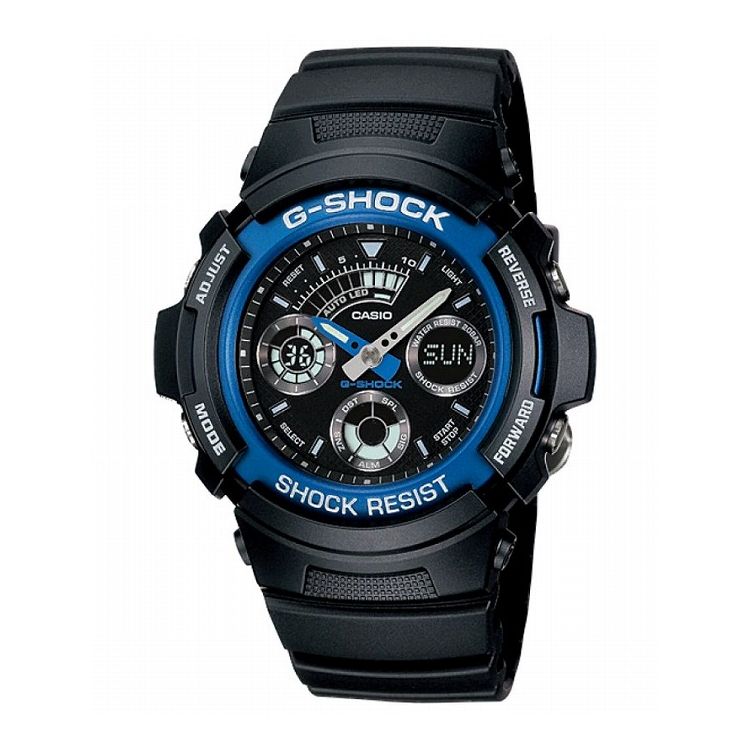 【国内正規品】 G-SHOCK Gショック AW-591-2AJF カシオ CASIO ジーショック メンズ アナログ ブラック 20気圧防水 無機ガラス 樹脂ベルト【送料無料】|リコメン堂ファッション館