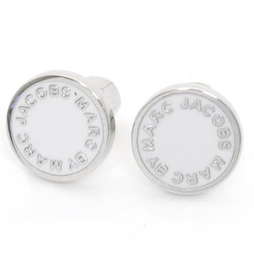 Rikomendofuhonkan Marc By Jacobs Clic Enamel Logo Marc By Jacobs Clic Enamel Logo Disc Studs Mark Disk Earrings M3pe525 100 80076 White