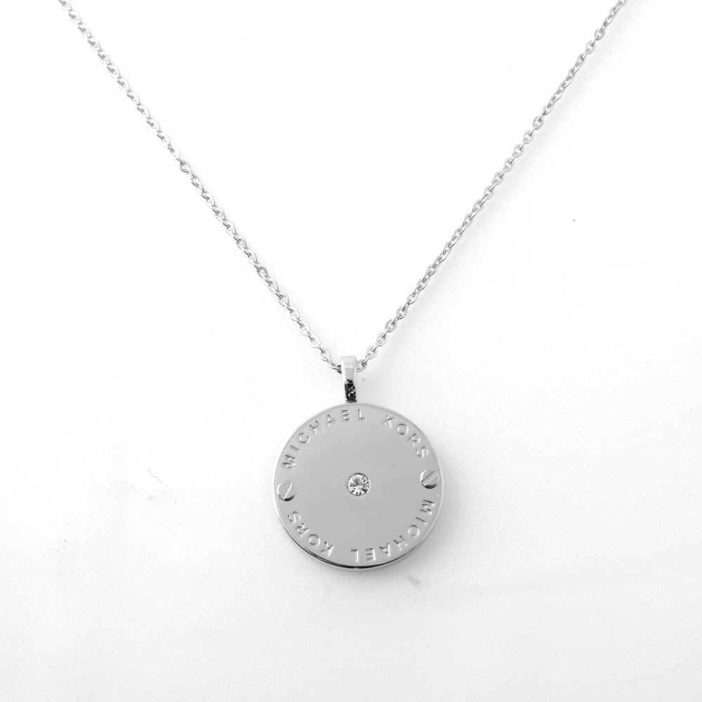 Michael Kors Crystal Stone Logodisk Necklace Pendant Silver Tone Logo Disc Mkj2655040 Necklaces - Michael Kors Disc Pendant Necklace Michael Kors Crystal Stone Logodisk Necklace Pendant Silver Tone Logo Disc Mkj2655040 Necklaces - Michael Kors Disc Pendant Necklace
