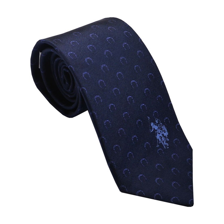 U.S.PORO ネクタイ シルク100% USPA-85 NAVY/BLUE(代引不可)【送料無料】
