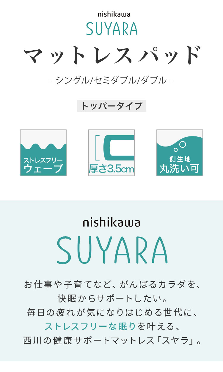 総合福袋 西川 マットレスパッド Suyara シングル 97 0 高反発 トッパー オーバーレイ 厚み3 5cm 圧縮 オーバーレイマットレス 点で支える マット 送料無料 Sferavisia Hr