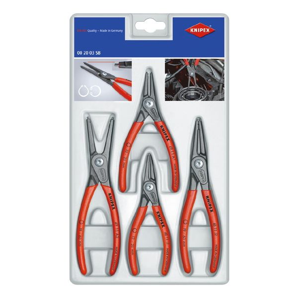 KNIPEX(クニペックス) 002003SB 精密スナップリングプライヤーセット(4本組)【送料無料】(代引不可)