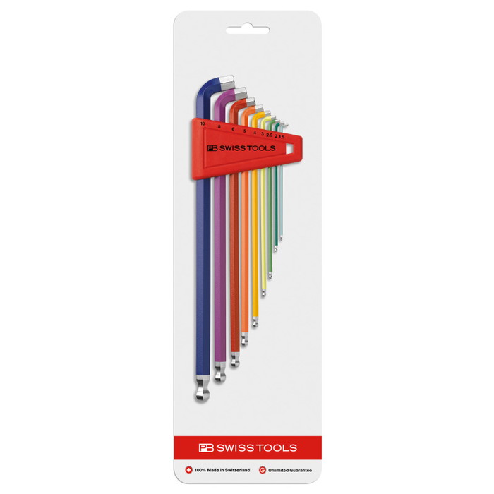 PB SWISS TOOLS PBスイス 2212LH-10RBCN レインボーショートヘッド六角棒セット(代引不可)【送料無料】|リコメン堂インテリア館