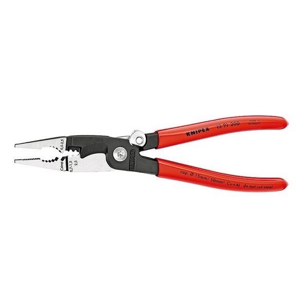 KNIPEX(クニペックス) 1391-200 エレクトロプライヤー オープンスプリング付 (SB)【送料無料】(代引不可)