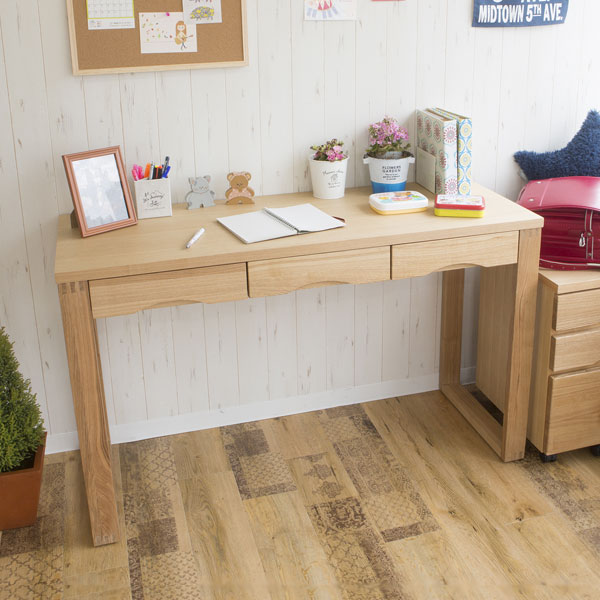 天然木タモ突板デスク 幅150cm奥行45cm引出あり北欧風 テレワーク長机 デスク 天然木タモ突板デスク 幅150cm 奥行45cm 引出し 北欧風