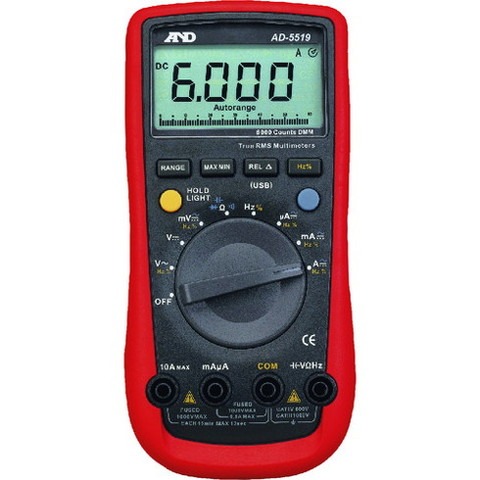 A&D 6000カウント デジタルマルチメーター AD-5519 AD5519(代引不可)【送料無料】｜リコメン堂インテリア館