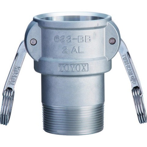 トヨックス 633-BB 633-BB カムロック カプラー 雄ネジ 4インチ AL 633BB4AL(代引不可)【送料無料】