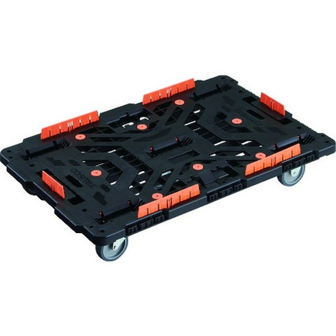 TRUSCO トラスコ 連結式樹脂製平台車 ビートル 900X600 自在3輪 柵付 BT900KJ3E100(代引不可)【送料無料】