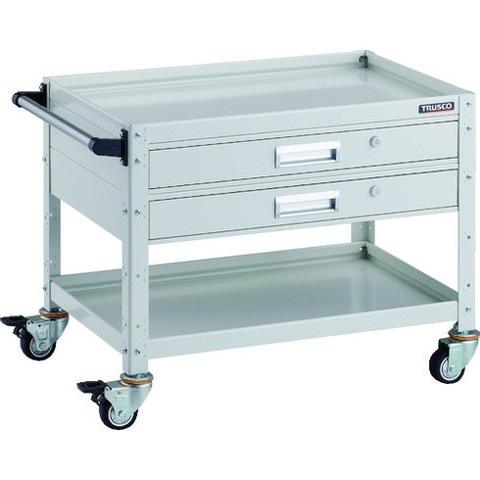TRUSCO トラスコ バーディワゴン 750X500 引出付 ウレタン車輪 W色 BDW672V2UW(代引不可)【送料無料】｜リコメン堂インテリア館
