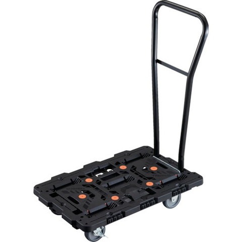 TRUSCO トラスコ 連結式樹脂製平台車 ビートル 700X450 自在3輪 内2輪ストッパー付 脱着式ハンドル付 BT700J3S2HE100(代引不可)【送料無料】