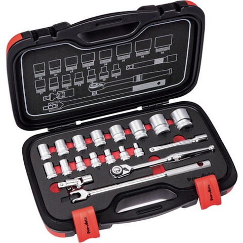 Pro-Auto 1/2DR.19PCソケットレンチセット PA4019(代引不可)【送料無料】
