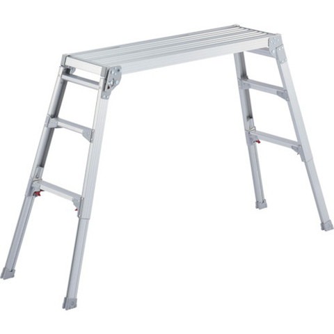 ハセガワ アルミ製脚部伸縮式足場台 65~96cm(17677) DRS1000C(代引不可)【送料無料】｜リコメン堂インテリア館