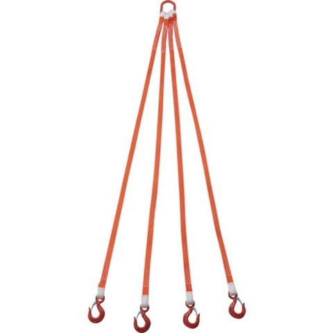 TRUSCO トラスコ 4本吊ベルトスリングセット 25mm幅X2m 吊リ角度60°時荷重1.72t(最大使用荷重2t) G254P201.72(代引不可)【送料無料】