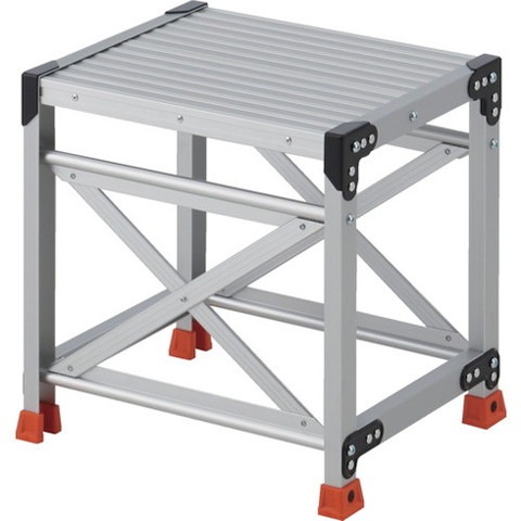 TRUSCO トラスコ 作業用踏台 1段 高サ0.5m 天板500×400 TSF155 組立品 組立設置不可(代引不可)【送料無料】