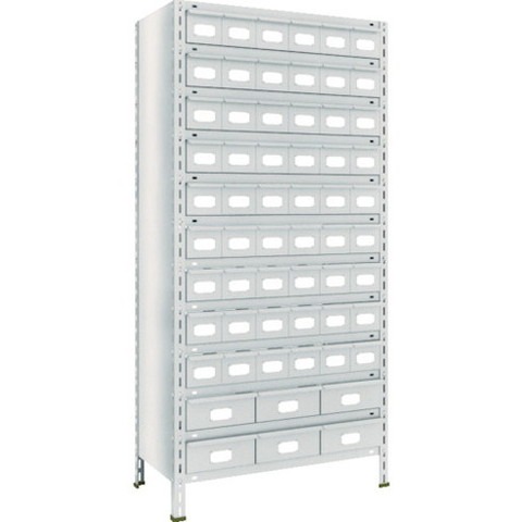 TRUSCO トラスコ 軽量棚875X450X1800スチール引出小X54大X6 ネオグレー 63X812A9B2 組立品 組立設置不可(代引不可)【送料無料】