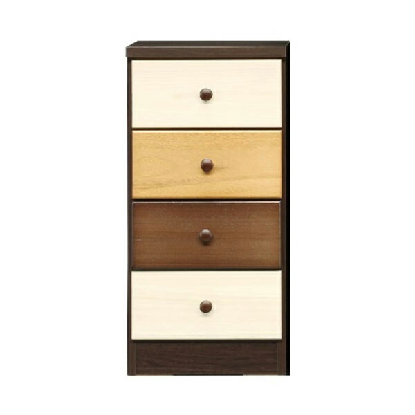 チェスト 4段 幅39cm 【国産 大川家具 完成品】 高さ80cm 無垢材 収納 タンス 桐材 日本製 木製 おしゃれ(代引不可)【送料無料】｜リコメン堂インテリア館