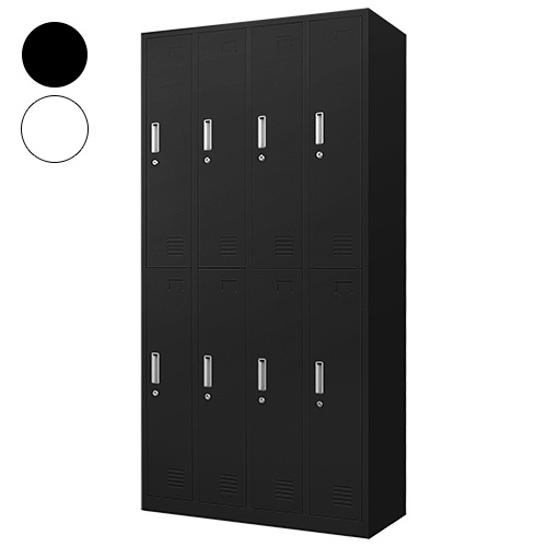 【※法人様限定販売】 ロッカー 8人用 4列2段 高さ180cm 工具不要で組み立て品 かぎ付き 更衣ロッカー スチール製 スチールロッカー 四人用 収納 スチールキャビネット 4人用ロッカー(代引不可)【送料無料】|リコメン堂インテリア館