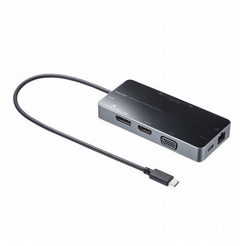 サンワサプライ USB Type-C ドッキングステーション USB-DKM2BK(代引不可)【送料無料】｜リコメン堂インテリア館