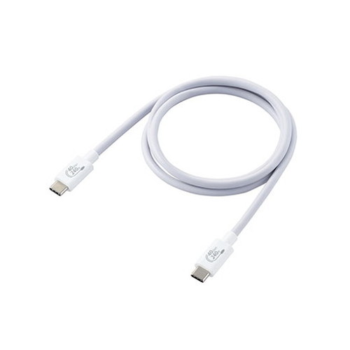 エレコム USB4ケーブル C-Cタイプ 認証品 USB Power Delivery対応 240W 1 0m ホワイト USB4-CCPE10NWH スマートフォン タブレット 携帯電話 iPhone ケーブル PC USB Type-C PC(代引不可)【送料無料】