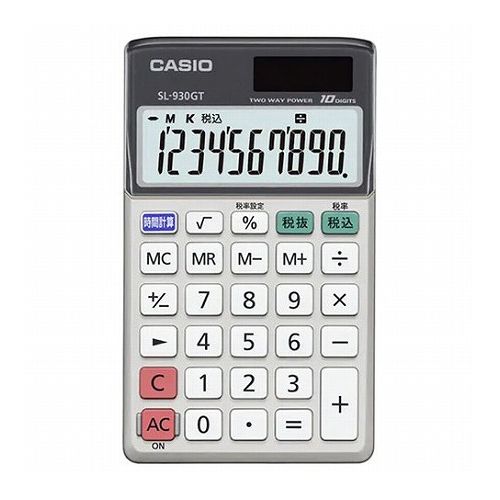 カシオ計算機 グリーン購入法適合電卓 手帳タイプ 10桁表示 SL-930GT-N 
