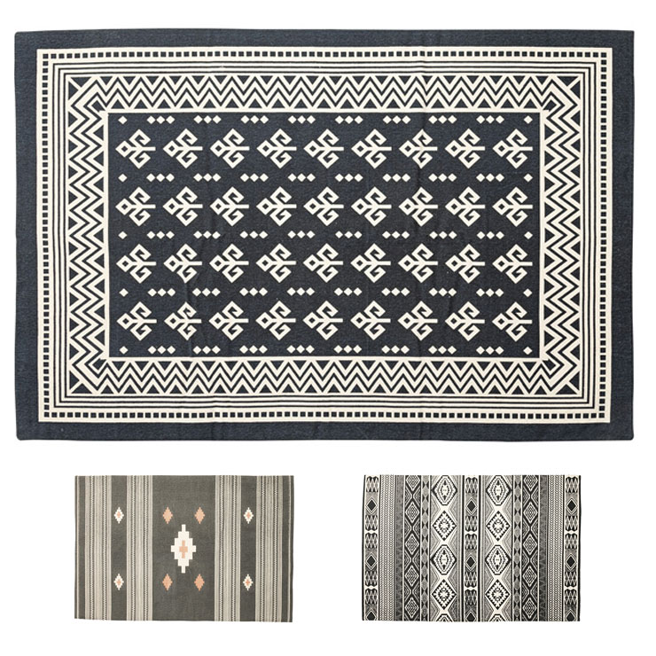 ラグ カーペット 180&times;180 インド綿 ROOMESSENCE カーペット リビングラグマット カーペット お洒落 雑貨 インダストリアル(代引不可)【送料無料】｜リコメン堂インテリア館