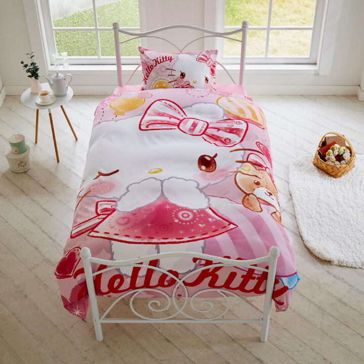 楽天市場 キティ 絵羽 布団カバー 3点セット シングル 枕カバー 掛け布団カバー 敷き布団カバー ボックスシーツ サンリオ 代引不可 送料無料 リコメン堂インテリア館