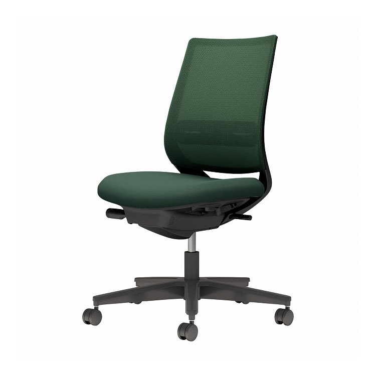 【メーカー直送】 コクヨ オフィスチェア 椅子 イス チェア ミトラ2 肘無 ランバー付 ブラック ディープグリーン C04-B102MW-BKQ6Q62 (代引不可)【送料無料】｜リコメン堂インテリア館